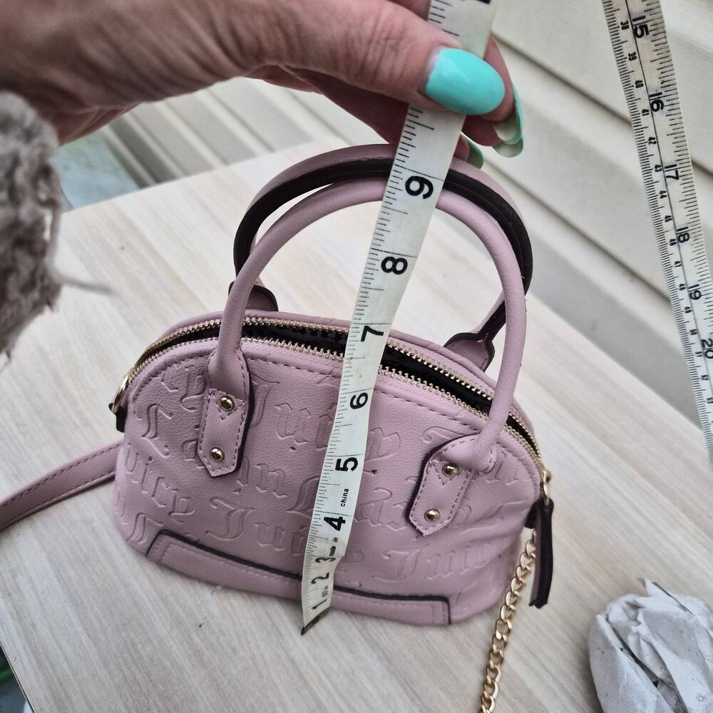 Juicy Couture Pink Embossed Crossbody mini Satchel - Picture 11 of 11